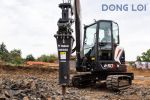 Xe xúc đào mini Bobcat E50, xe múc loại 5 tấn gàu 0.2m3