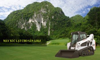 Máy xúc lật bánh xích cao su cho sân golf