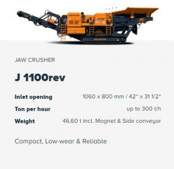 Máy nghiền hàm di động Rockster J1100rev